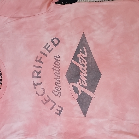 Lucky Brand Pink Fender Tie Dye Tee Size XS - Picture 4 of 7